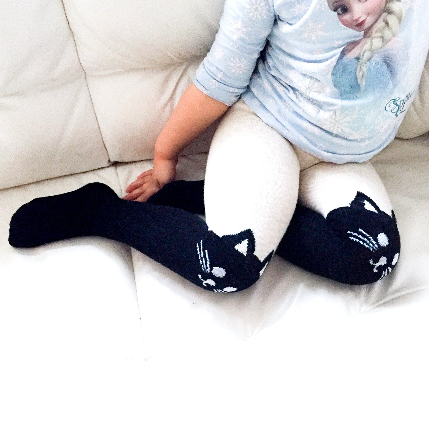 Children's thick tights kitten