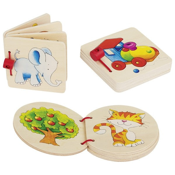 GOKI Wooden book - 4 pages (3 types)