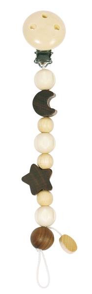 HEIMESS Wooden pacifier holder - unpainted, star, moon