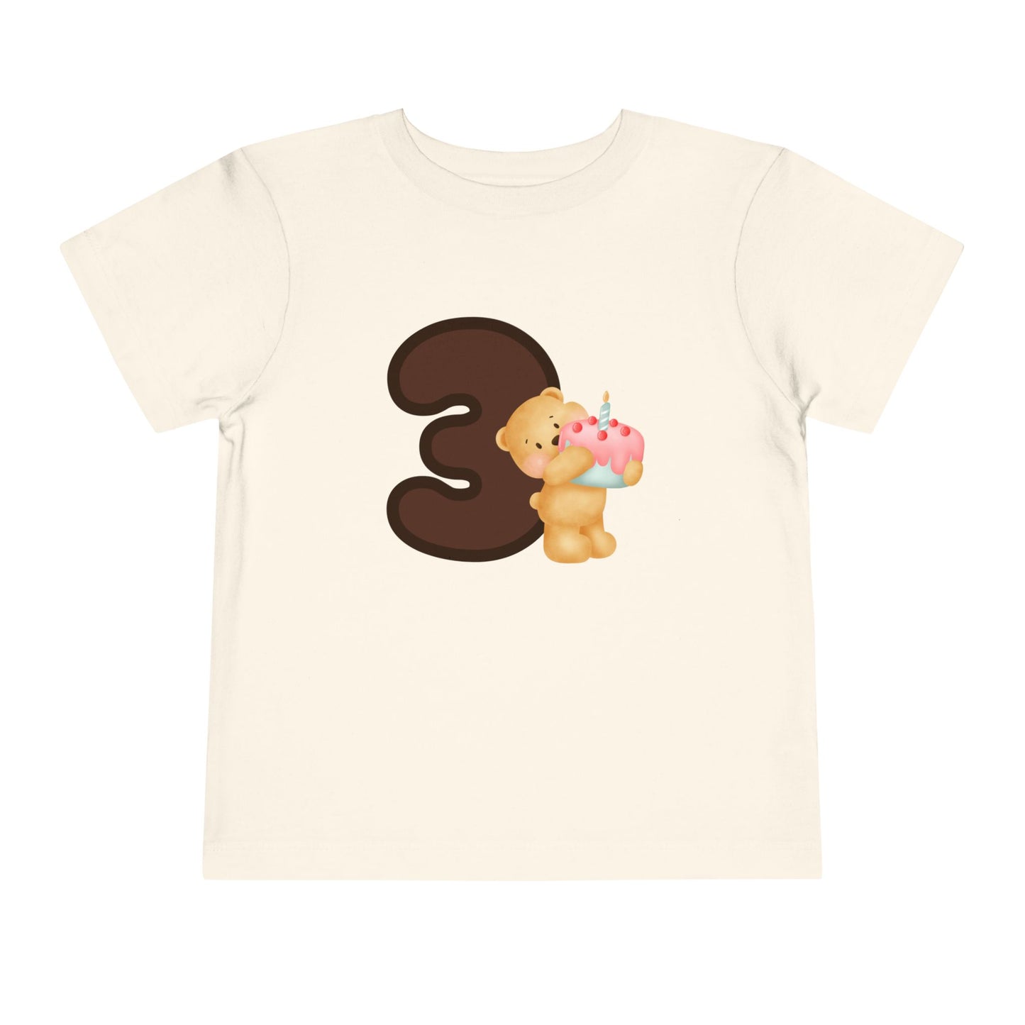 T-shirt for children with “Terrier with Cake – 3rd Birthday” design