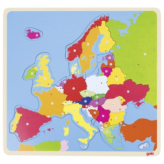 GOKI koka izglītojošā puzle - Eiropas karte