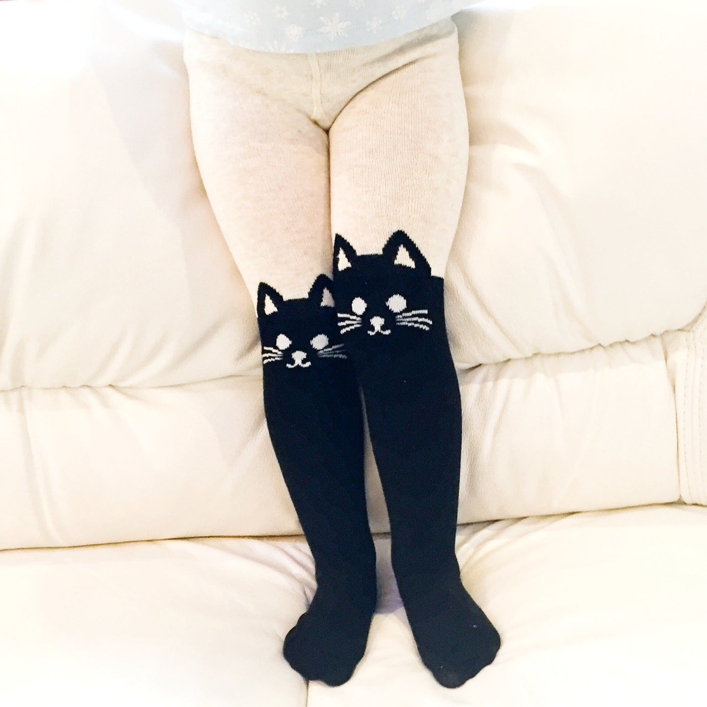 Children's thick tights kitten