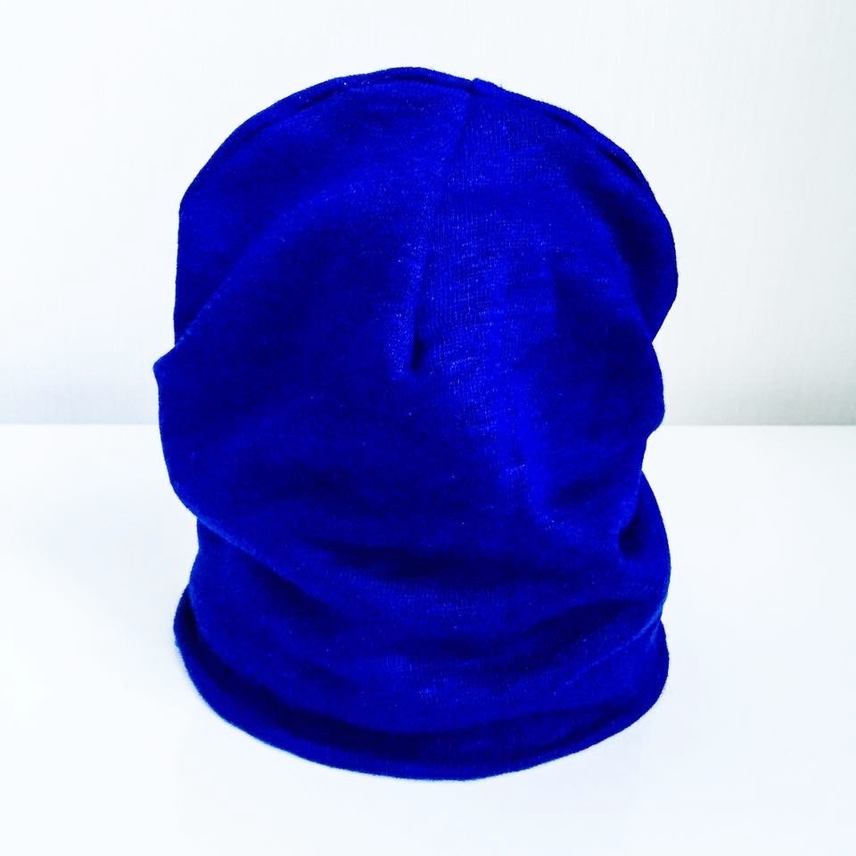 Linen and knitted hat for children