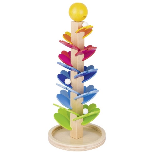GOKI wooden game "Flowers" with marbles