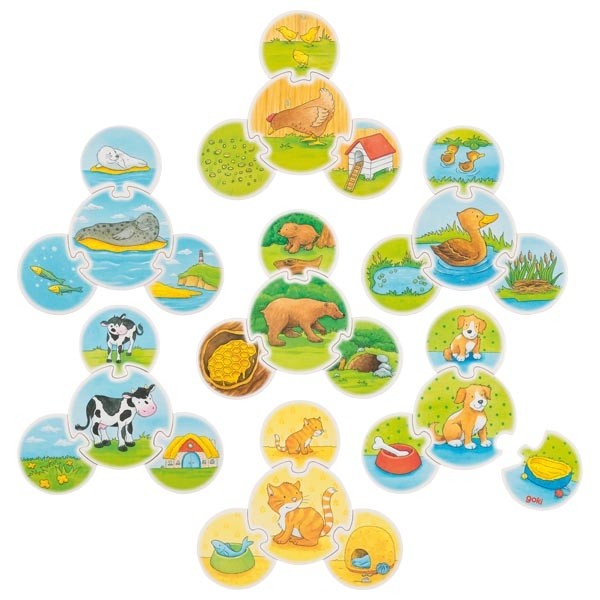 GOKI animal puzzle and game