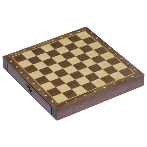Goki wooden chess game with drawers