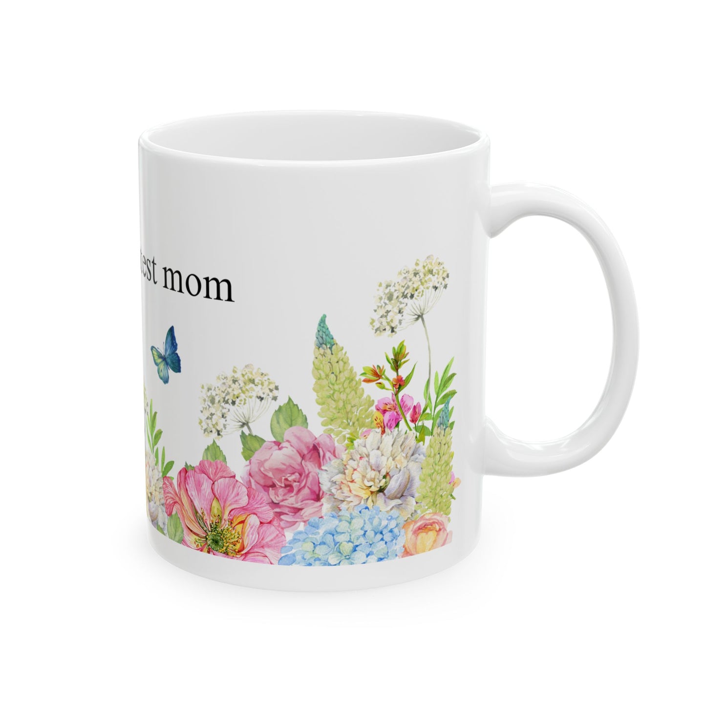 World's Greatest Mom flower ceramic mug - a great gift for Mother's Day, birthday or just because! 