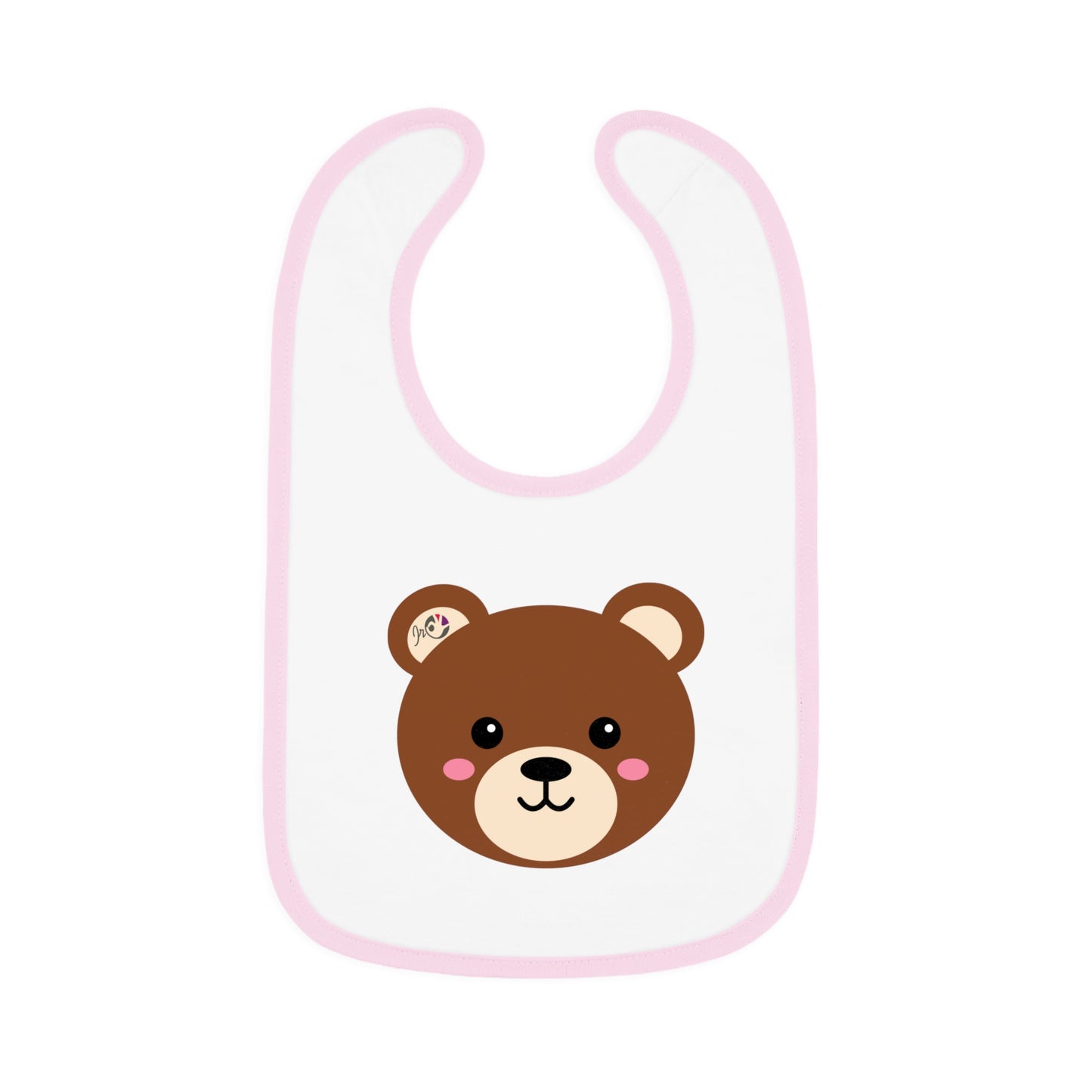 Cute bear baby bib – feeding bib with contrasting border for babies 